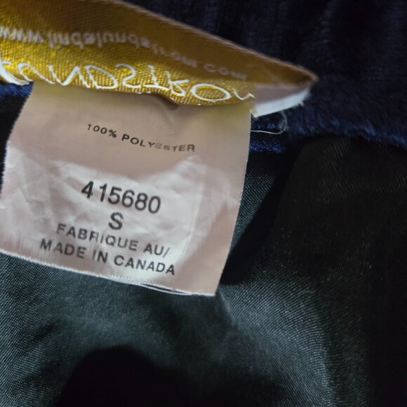 Vintage Linda Lundstrom Blue Crushed Velvet Maxi Swing Skirt Size S Pleated Boho - Picture 10 of 10